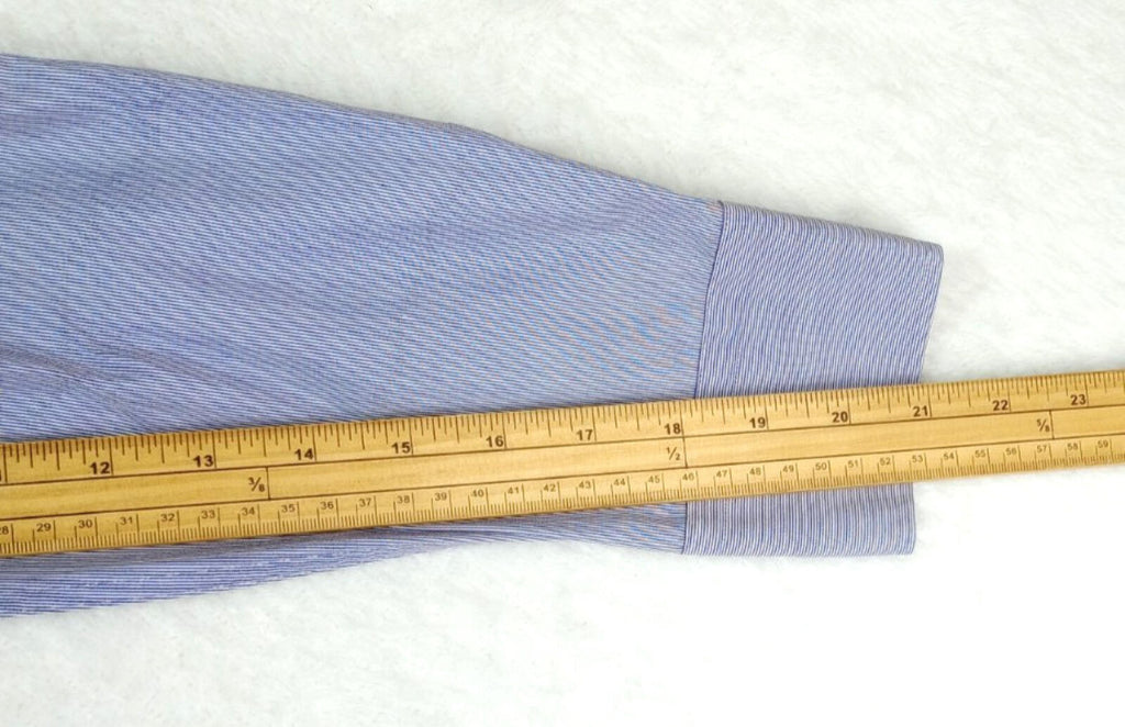 Hugo Boss Shirt Men's UK Size S Blue Stripe 100% Cotton Easy Care Slim Fit