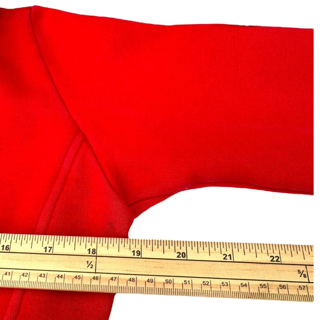 Bench Jacket Women's UK Size M Red Low Cut Stand Up Collar Jersey Zip Coat