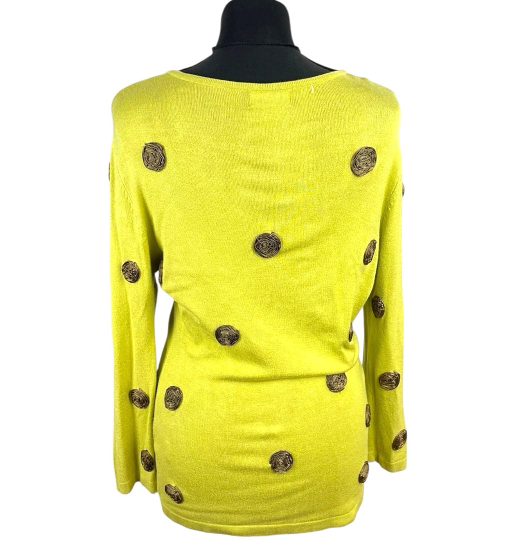 Kaliko Textured Jumper Dotted 3/4 Sleeve Women’s UK Size 8