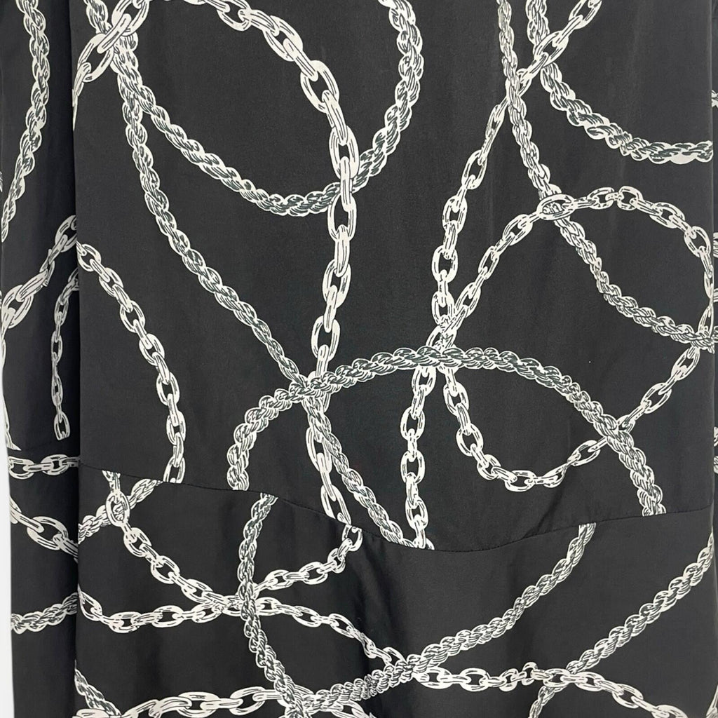 Simply Be Sleeveless Midi Dress Women’s UK Size 20 Lightweight Chain Print Black