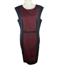 Next Black Red Pencil Dress Midi Smart Sleeveless Petite Size 18