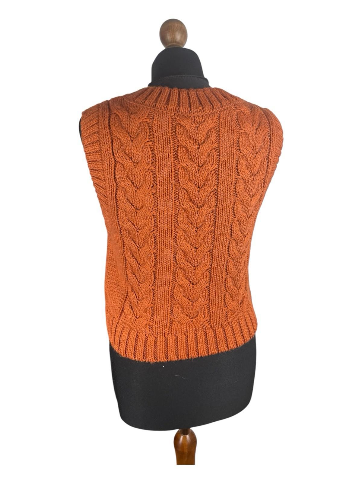 Stradivarius Burnt Orange Vest Jumper Sleeveless Women’s UK Size XS