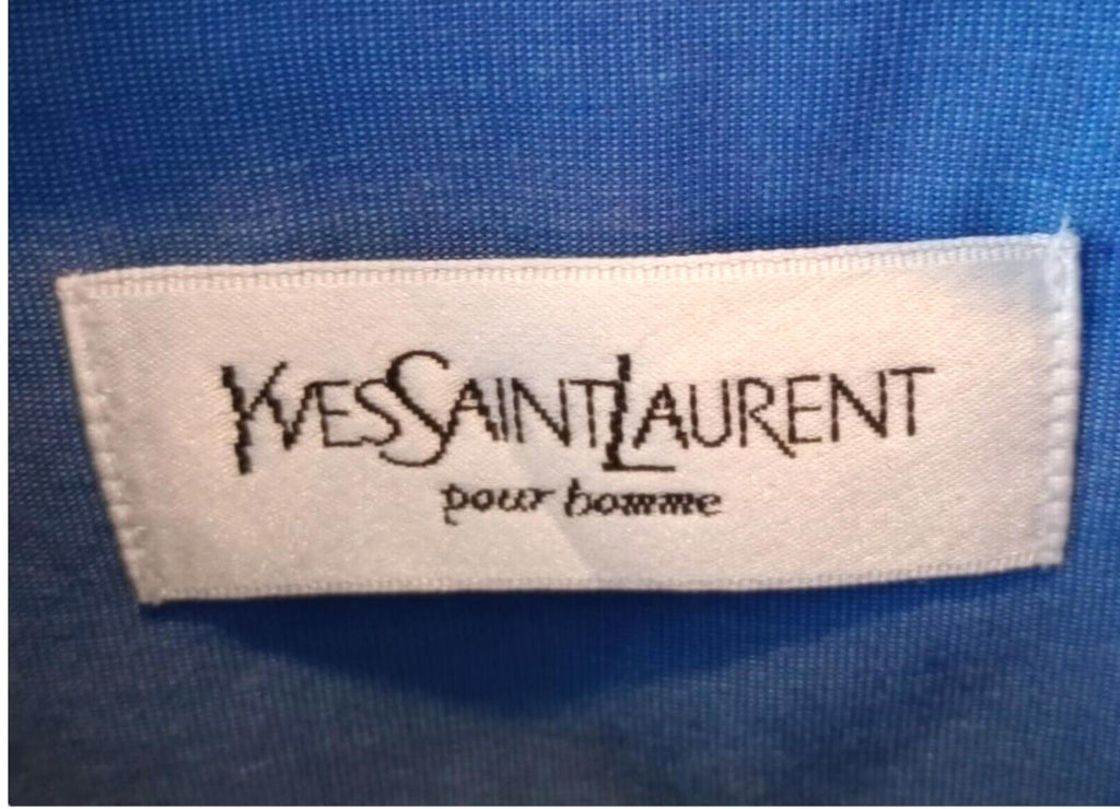 YvesSaintLaurent Blue Shirt Long Sleeve Men's UK Size XL 46" Chest 16" Collar