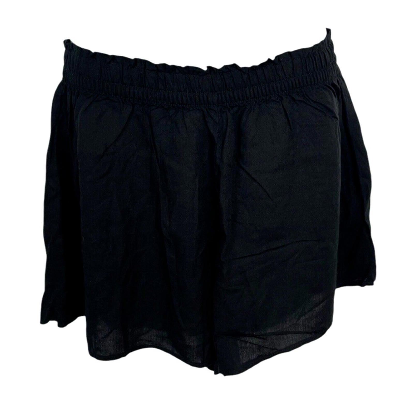 Divided Black Shorts Elasticated Waist Pockets Women’s UK Size XS