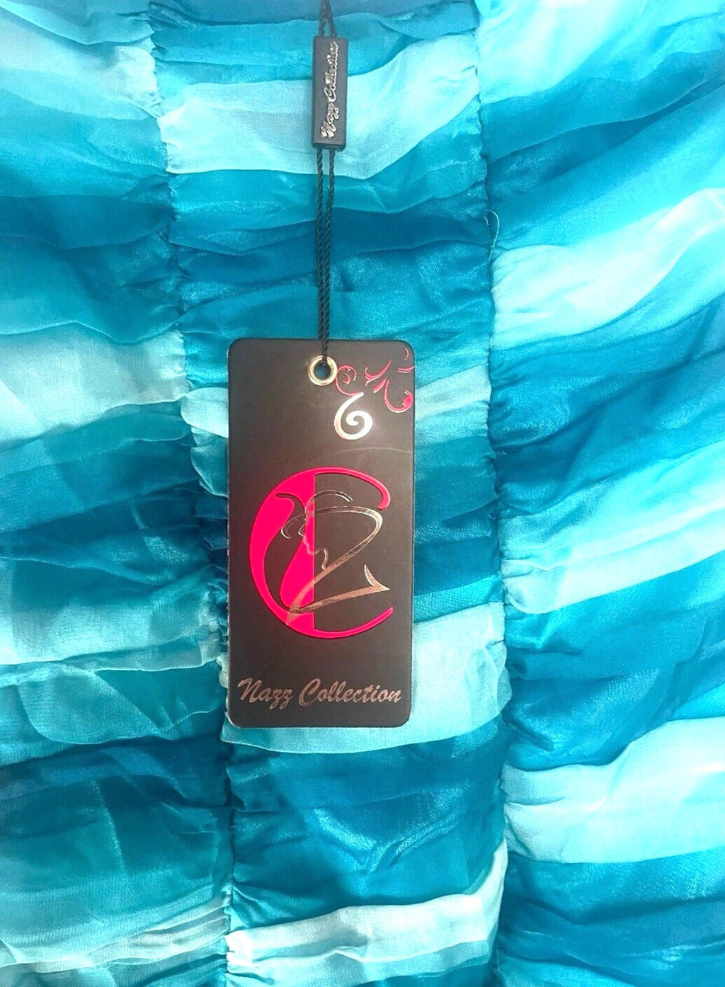 Nazz Collection Mini Dress Women’s UK Size 14 Blue One Shoulder Ruched Formal