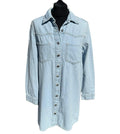 Denim Co Light Denim Shirt Jacket Shacket Collared Long Women’s UK Size 12
