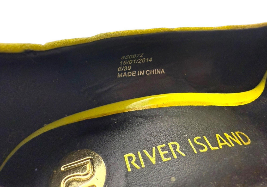 River Island Yellow Shoes Stiletto Pointed Toe Women’s UK Size 6