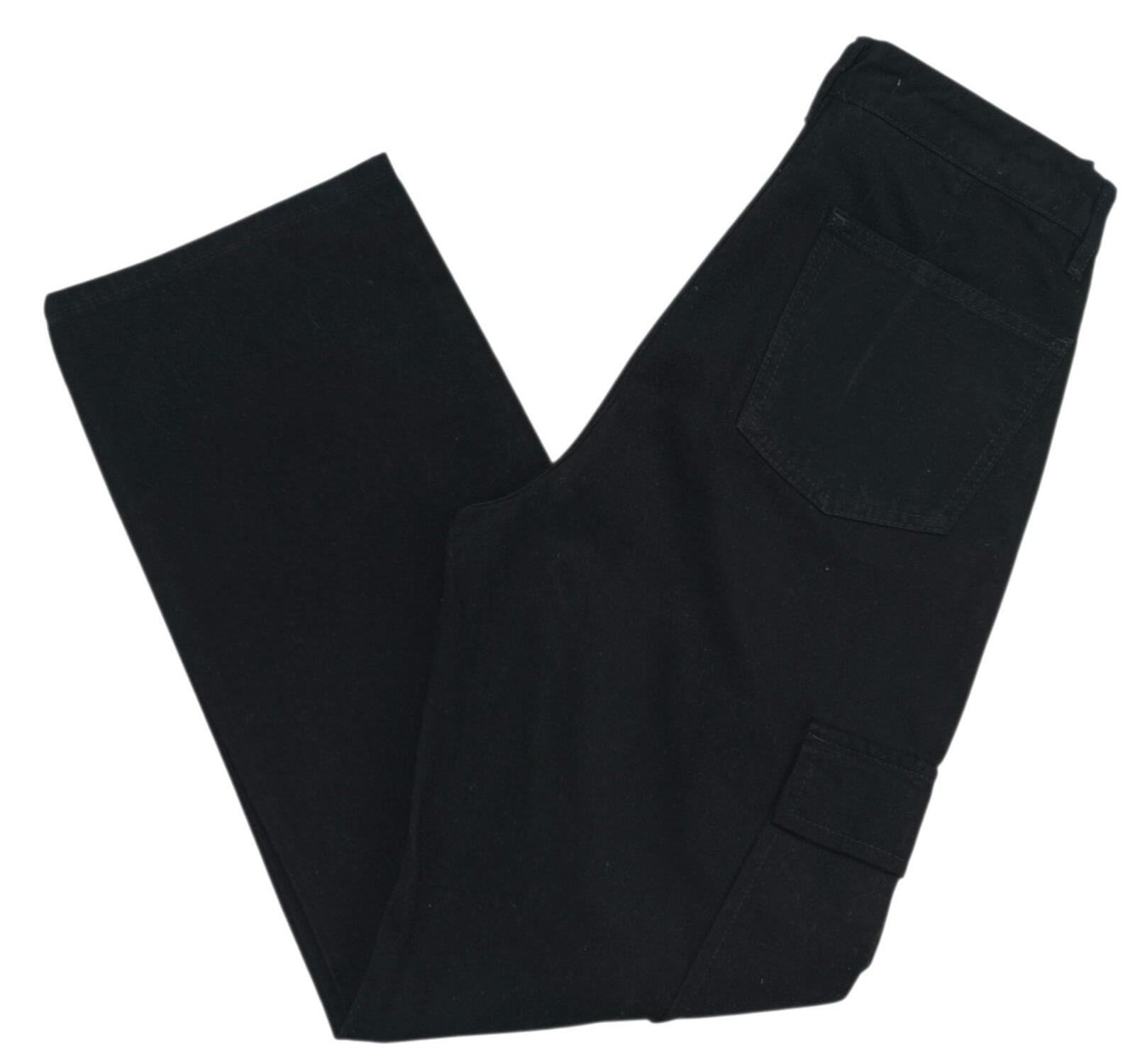 Michelle Keegan Cargo Jeans Women's UK Size 10 Black 100% Cotton Pockets Zip