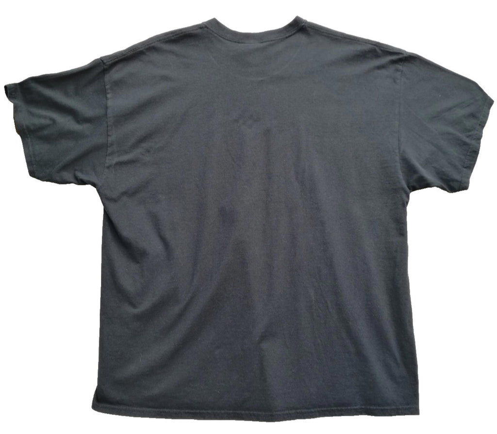 Gold Superhero Graphic Print T-Shirt Men's Size 2XL Black Crew Neck 100% Cotton