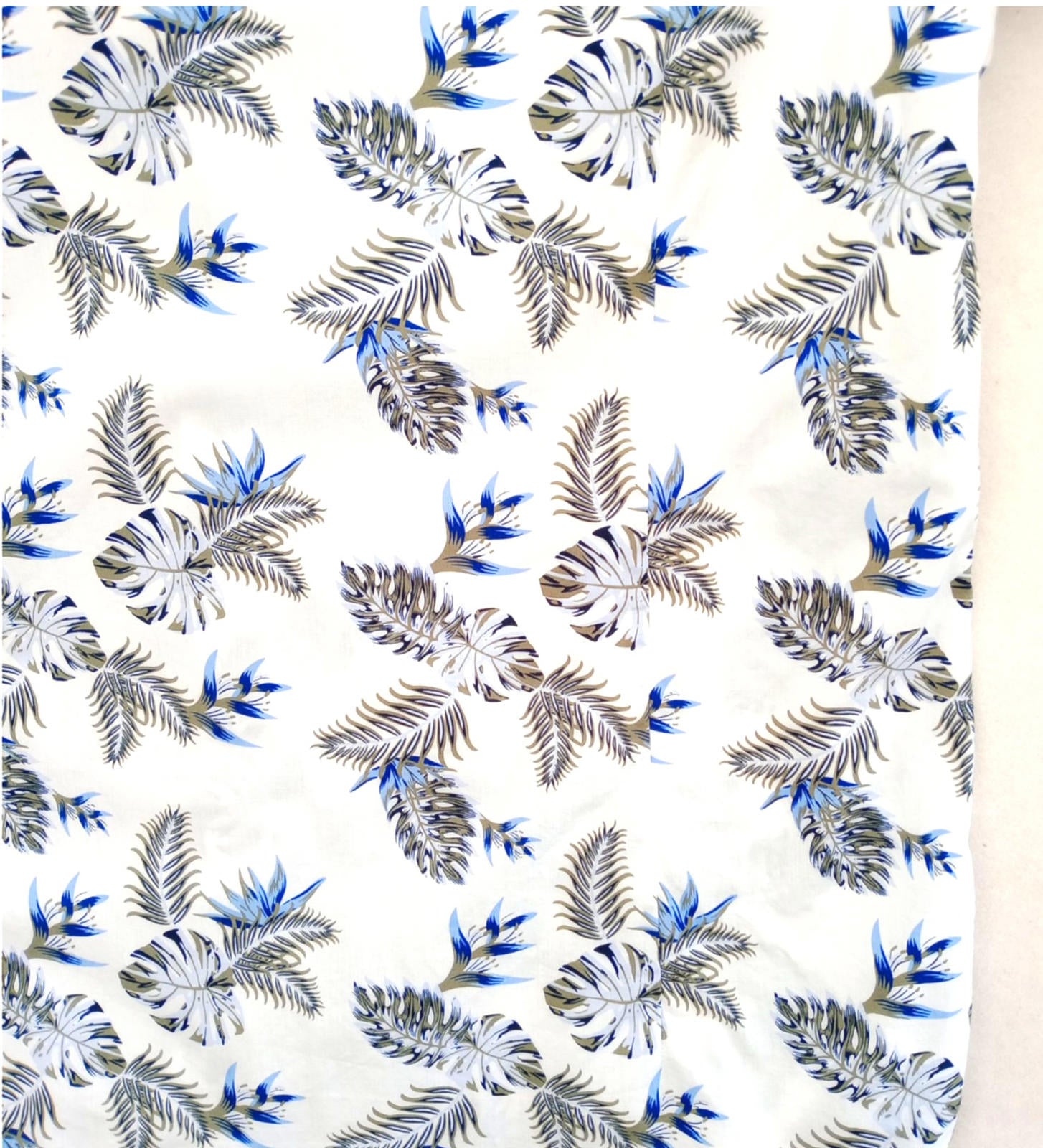 Feraud Shirt Long Sleeve Leaf Design White 100% Cotton Men's UK Size Medium M