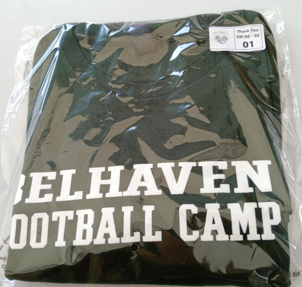 Belhaven Football Camp Graphic Print T-Shirt Men's UK Size 2XL Green 100% Cotton