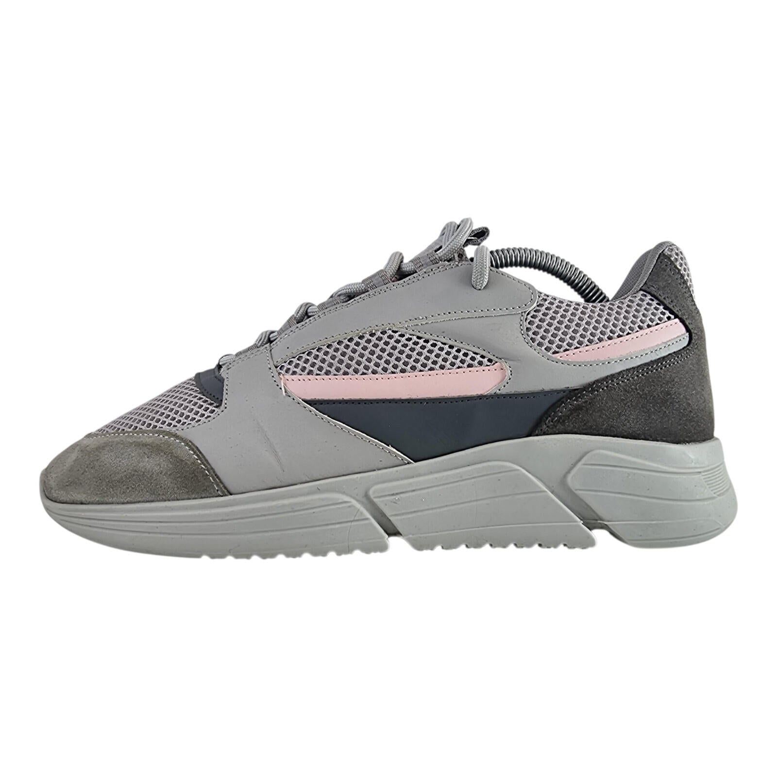 Belier A Sport Runner Trainer Men's UK Size 8 Low Top Grey Pink Sneakers