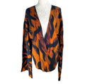 Windeson Open Jacket Orange & Black Lightweight Flared Sleeve Women’s UK Size 16