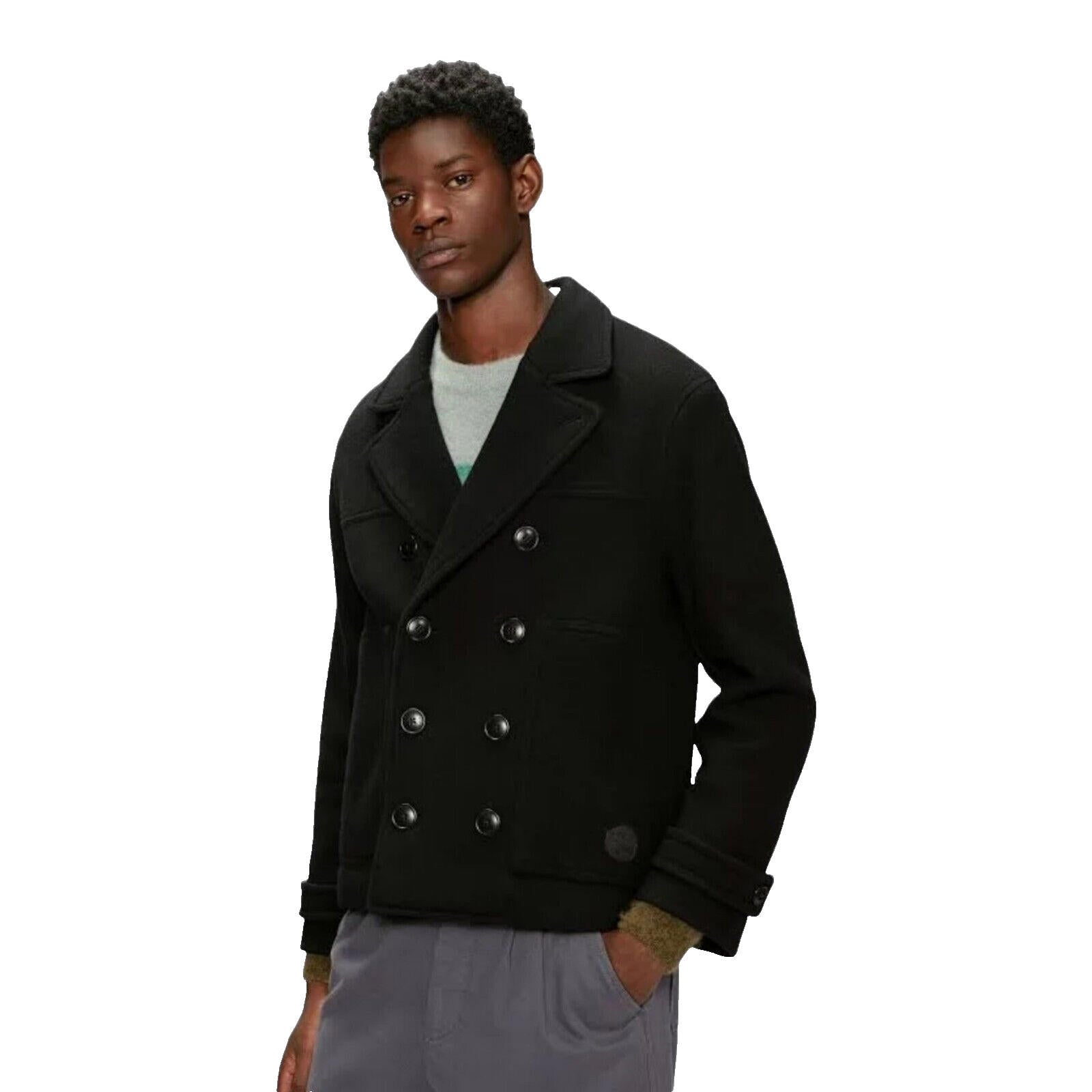Ted Baker Coat Jacket Atllas Peacoat Black Tailored Men's UK Size 2XL XXL Ted 6