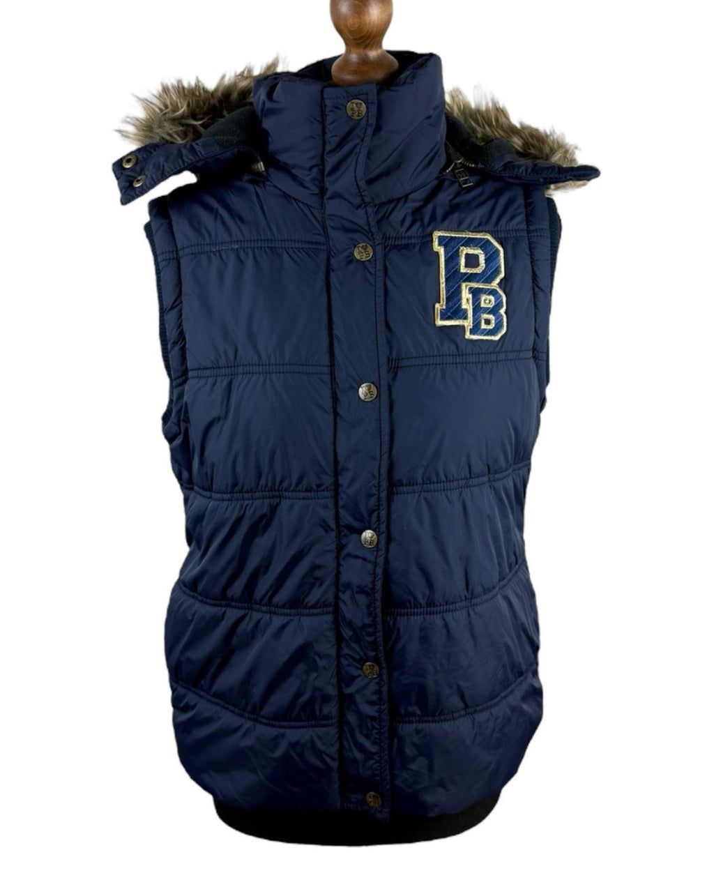 Paul’s Boutique Gilet Hooded Fur Trim Embroidered Girls UK Size L (12-13years)
