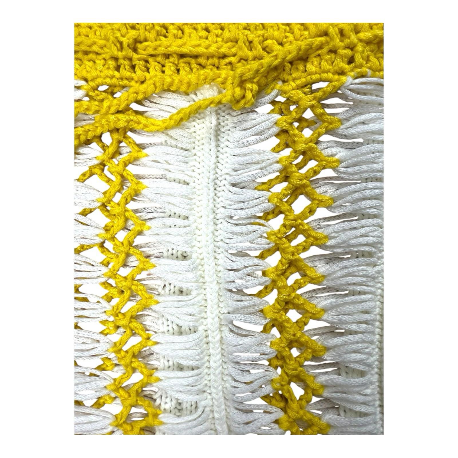 Pretty Little Thing Crochet Beach Skirt Yellow High Waist Women’s UK Size 8