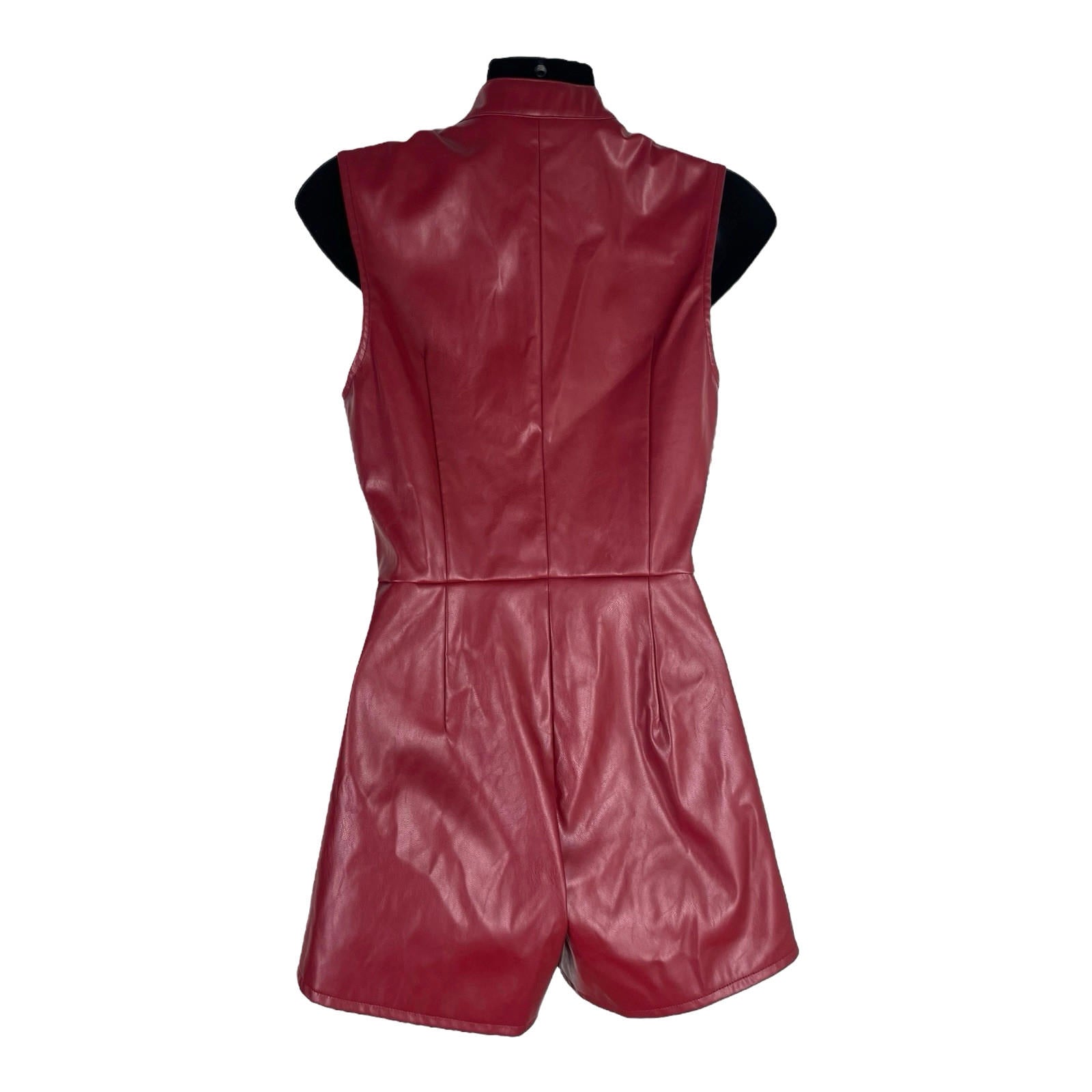 Pretty Little Thing Zip Front Playsuit Women’s UK Size 8 Sleeveless High Neck