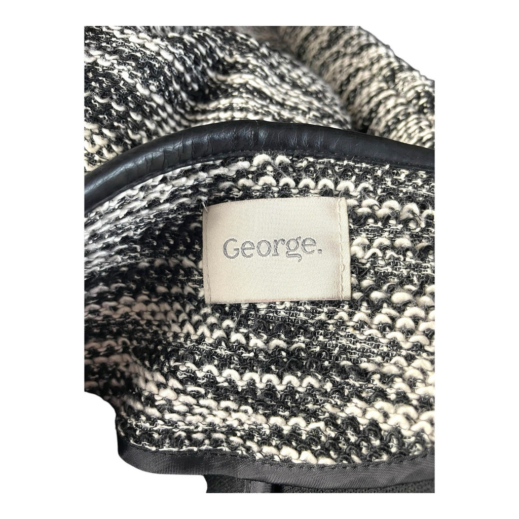 Thin Jacket George Black And White Open Front Women’s UK Size 16