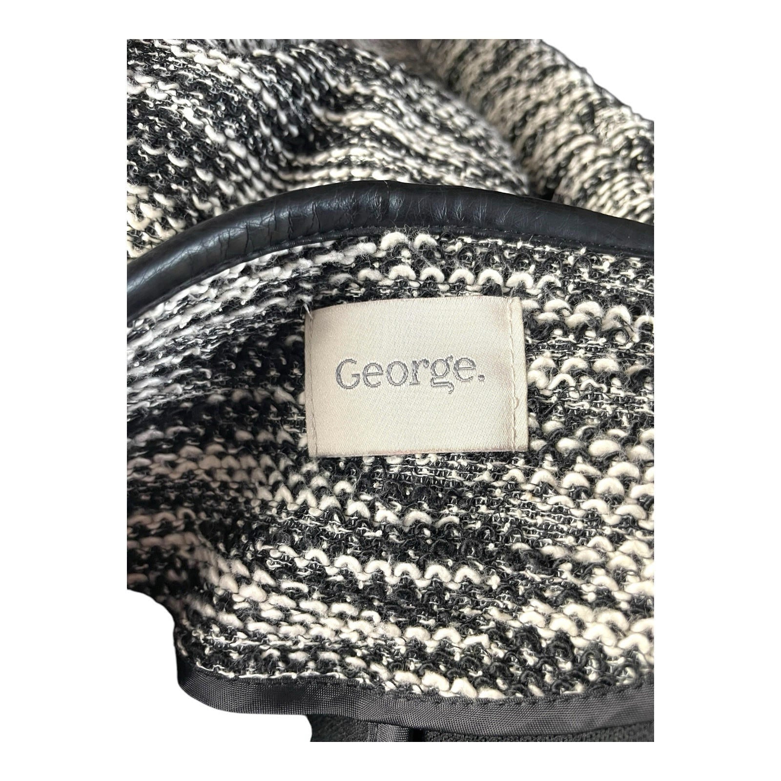 Thin Jacket George Black And White Open Front Women’s UK Size 16