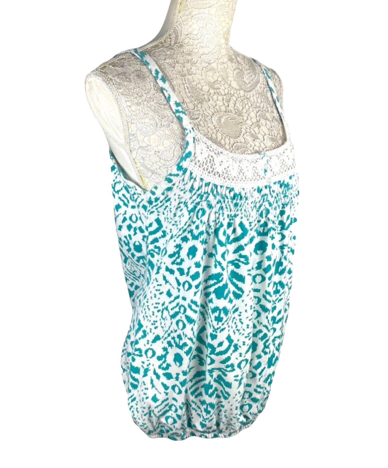 Bonmarche Vest Top Blouse Women's UK Size 12 Crochet Detail