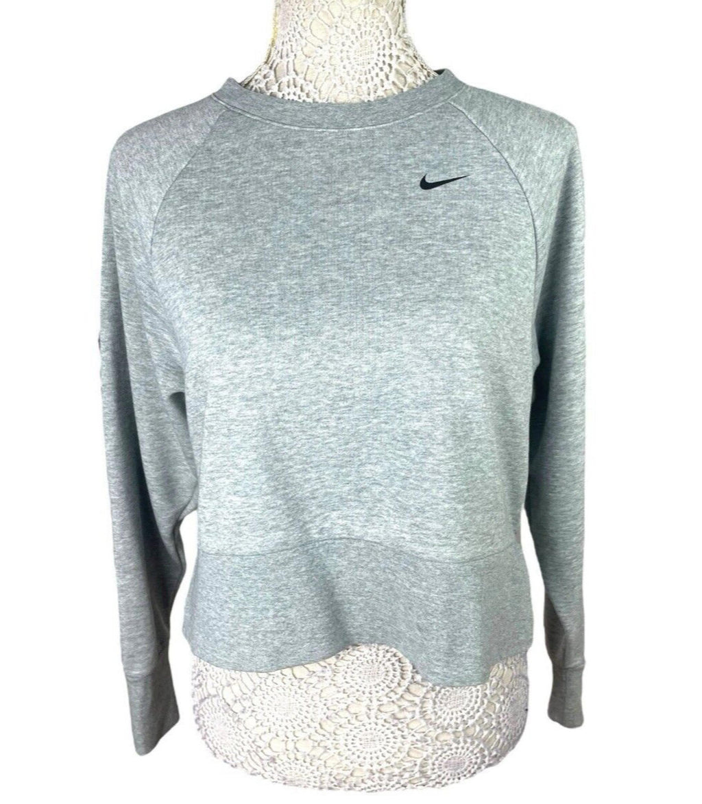 Nike Dri Fit Grey Jumper Jersey Sweater Relaxed Fit Women’s UK Size XS