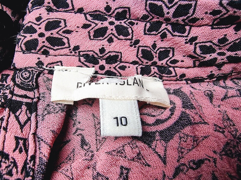 River Island Smock Top Victorian Pattern Women's UK Size 10