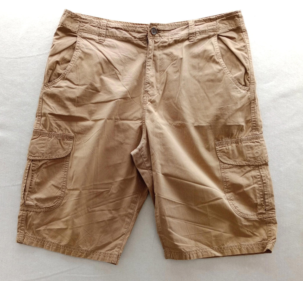 George Chino Shorts Men's UK Size Large Brown 100% Cotton Cargo Pockets
