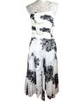 SF Collection Cocktail Dress Women's UK Size 12 Floral Chiffon Satin Layered