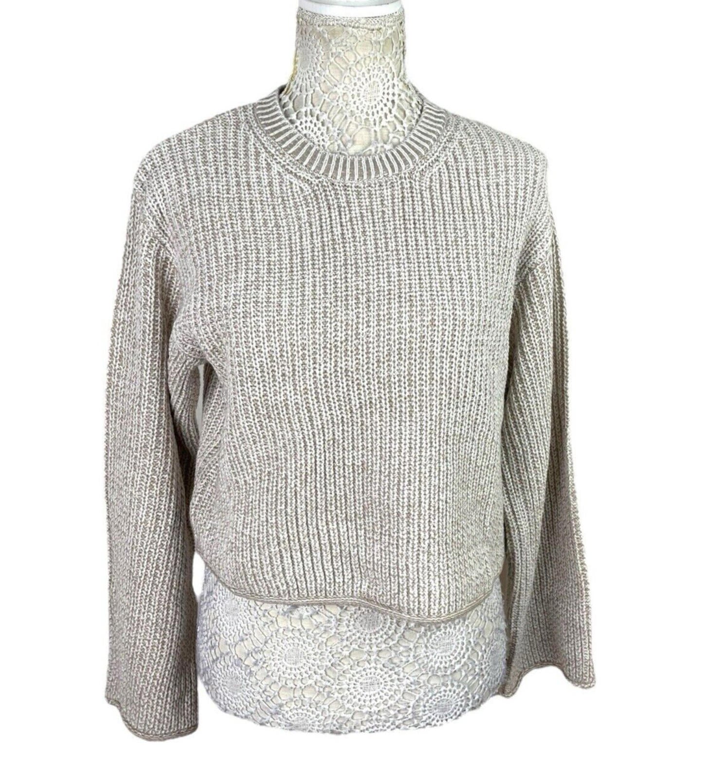H&M Beige Knit Sweater Long Sleeve Relaxed Fit Women’s UK Size XS