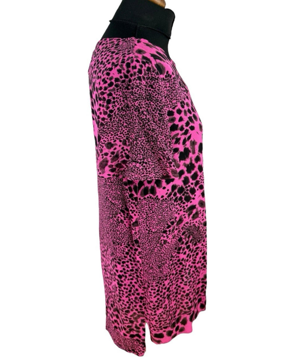 Next Chiffon Top Sheer Leopard Print Pink Lightweight Women’s UK Size 14