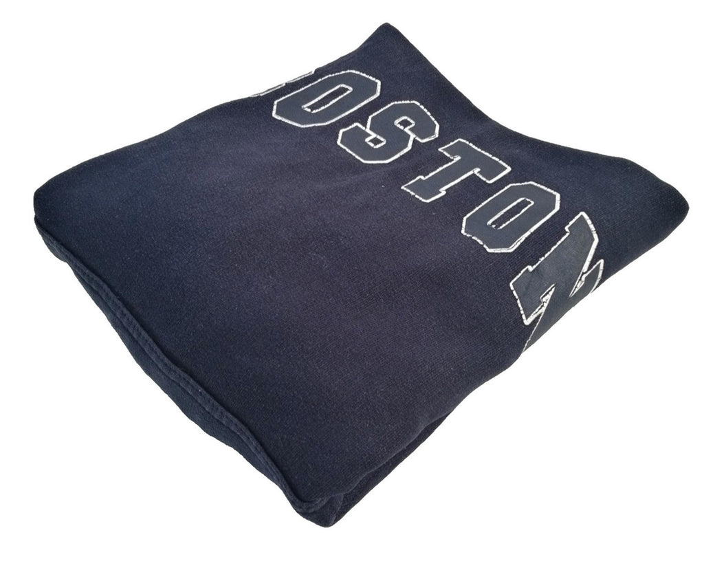 Boston Hoodie Men's Size M Navy Blue Jersey Hooded Pockets Sports