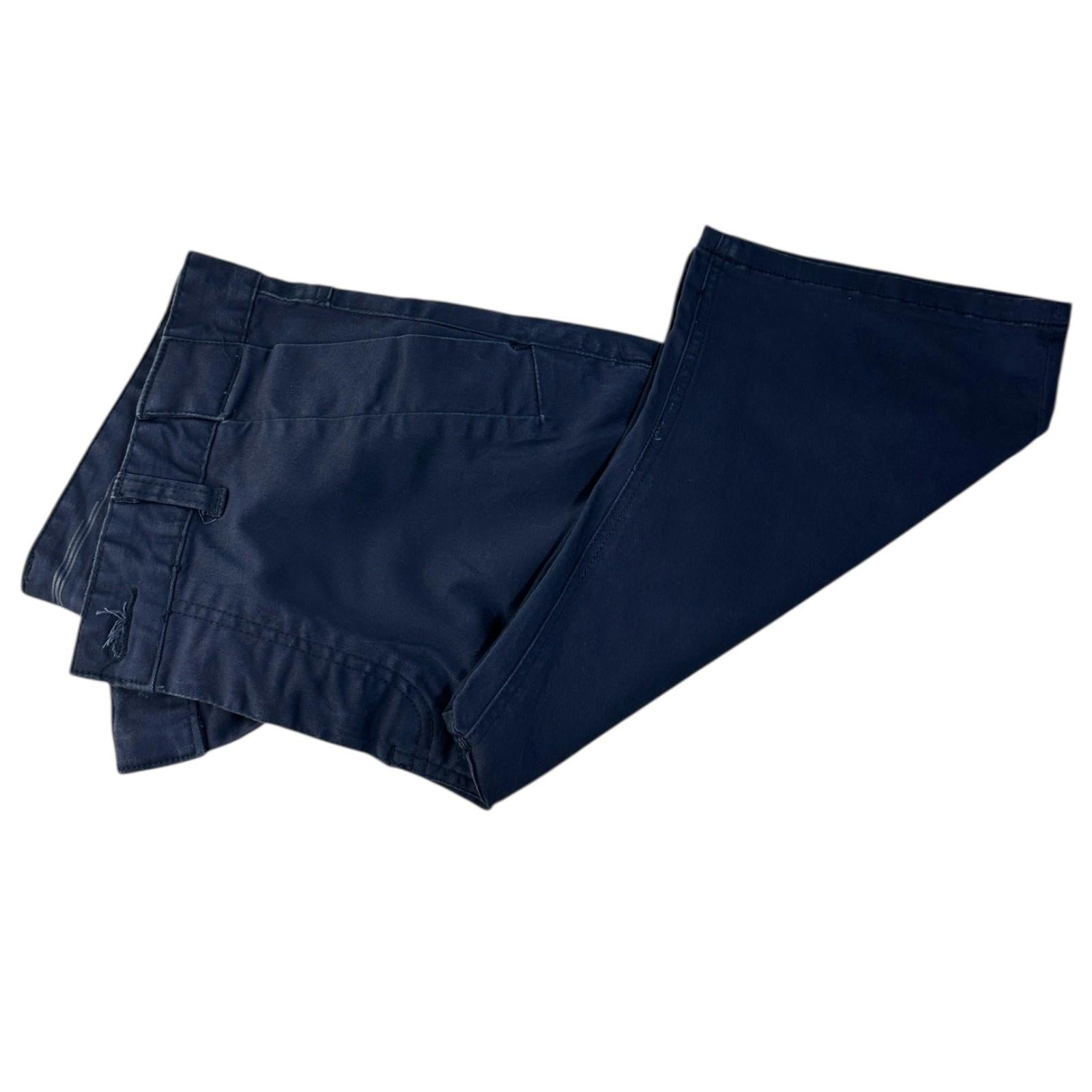 EJ Denim Shorts Men's UK Size 34 W Blue Embroidered Logo Denim Button Up