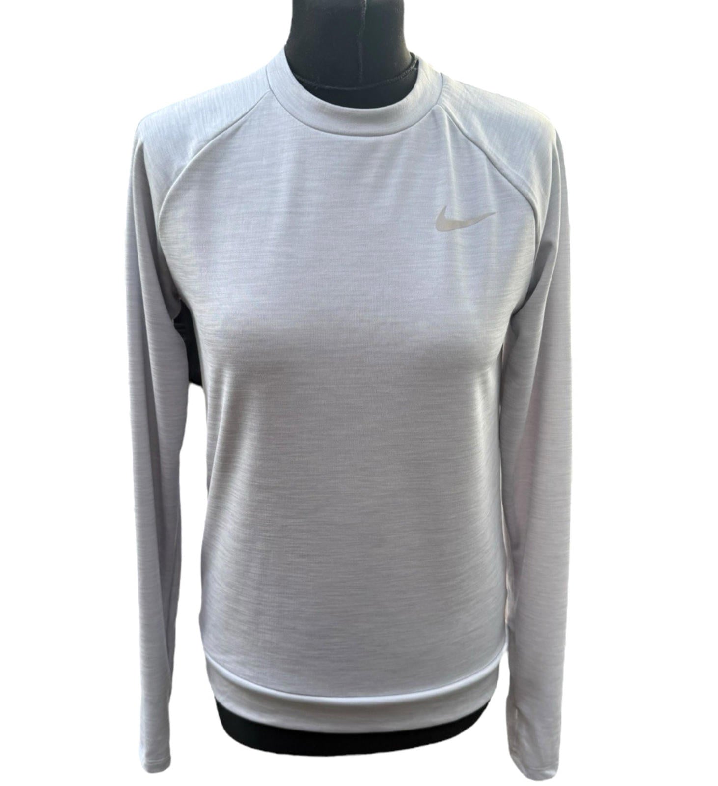 Nike Running Grey Long Sleeve T-shirt Top Breathable Women’s UK Size XS