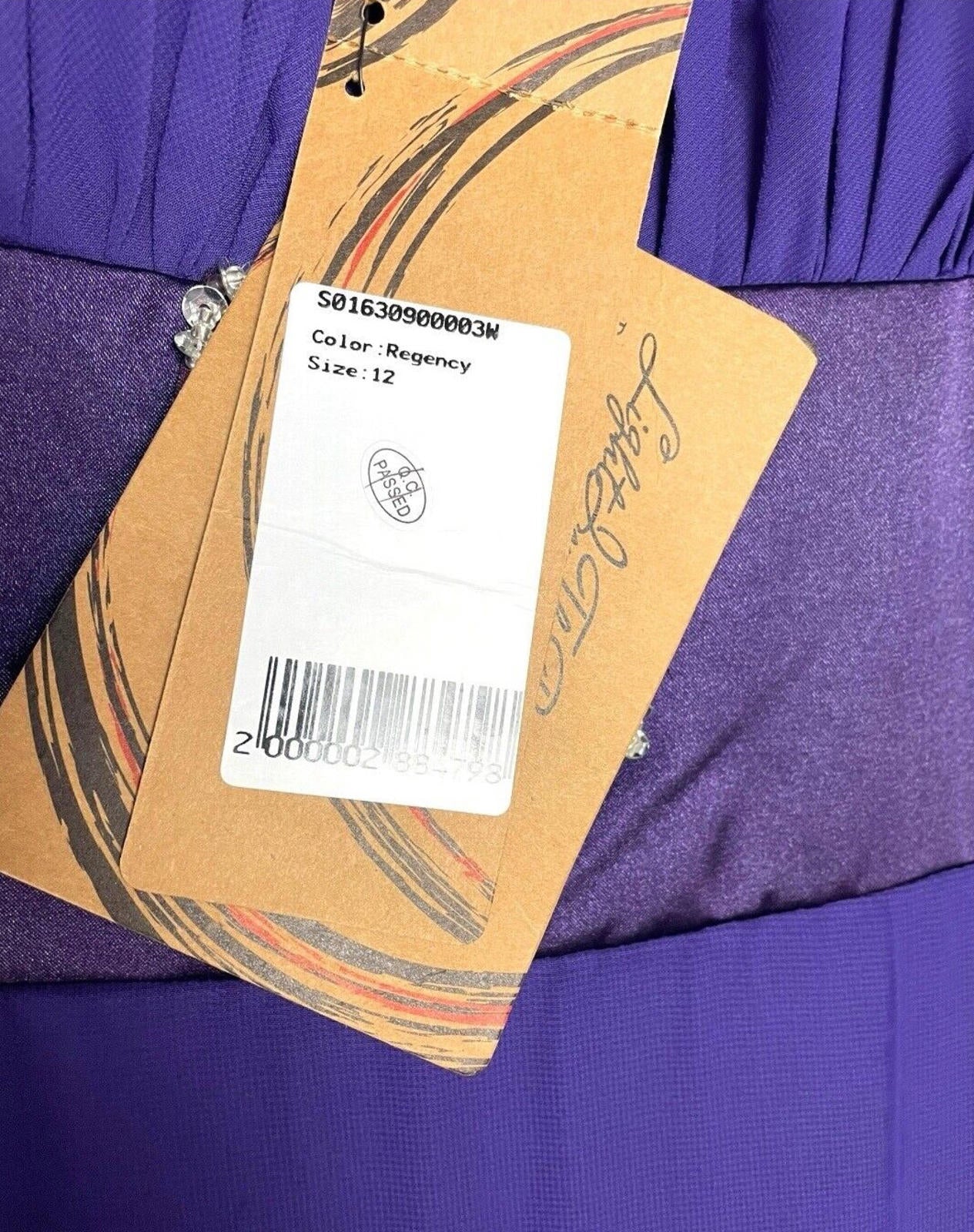 Light In The Box Occasion Dress Women's UK Size 12 Embezzled Regency Purple