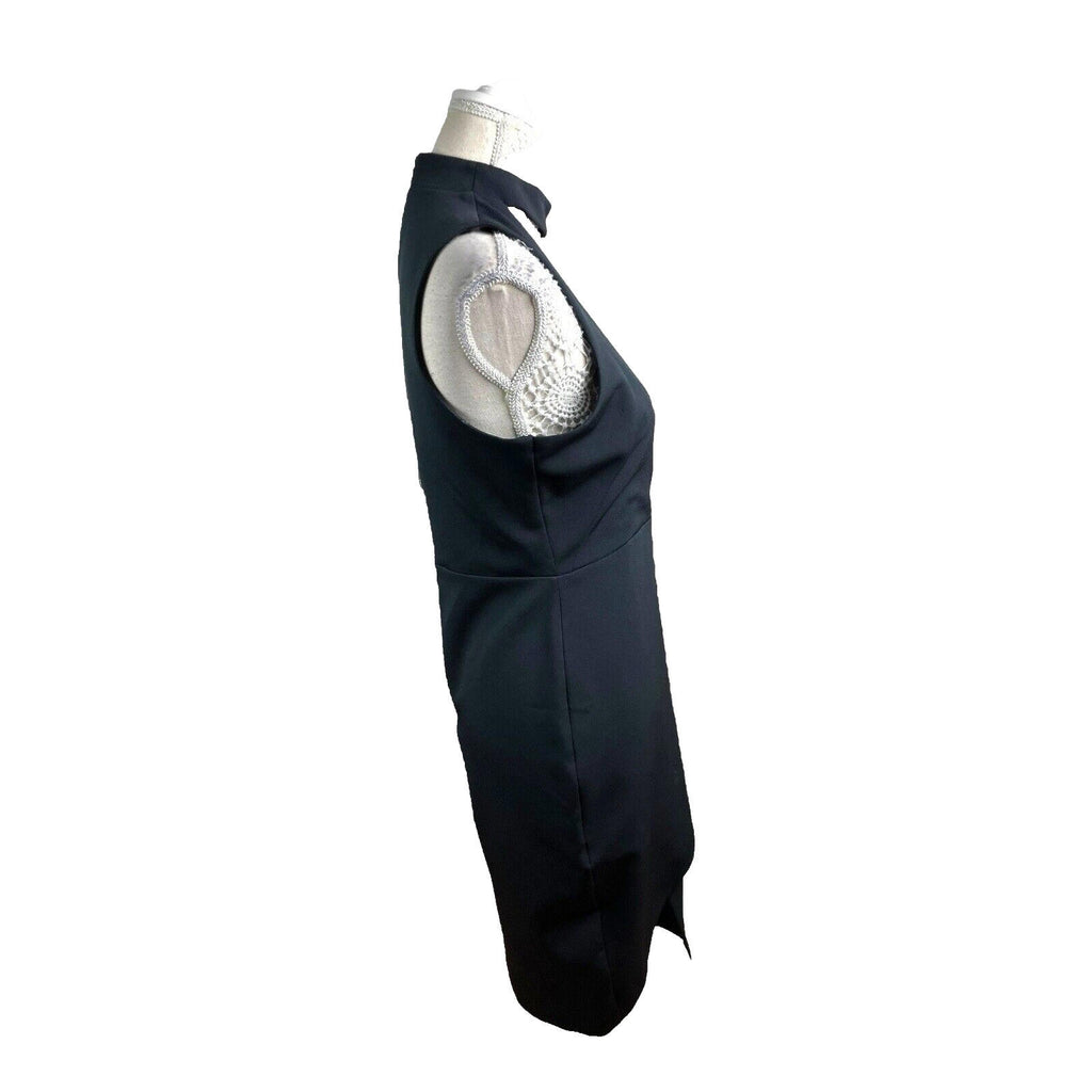 River Island Black Midi Dress Collared Women’s UK Size 12