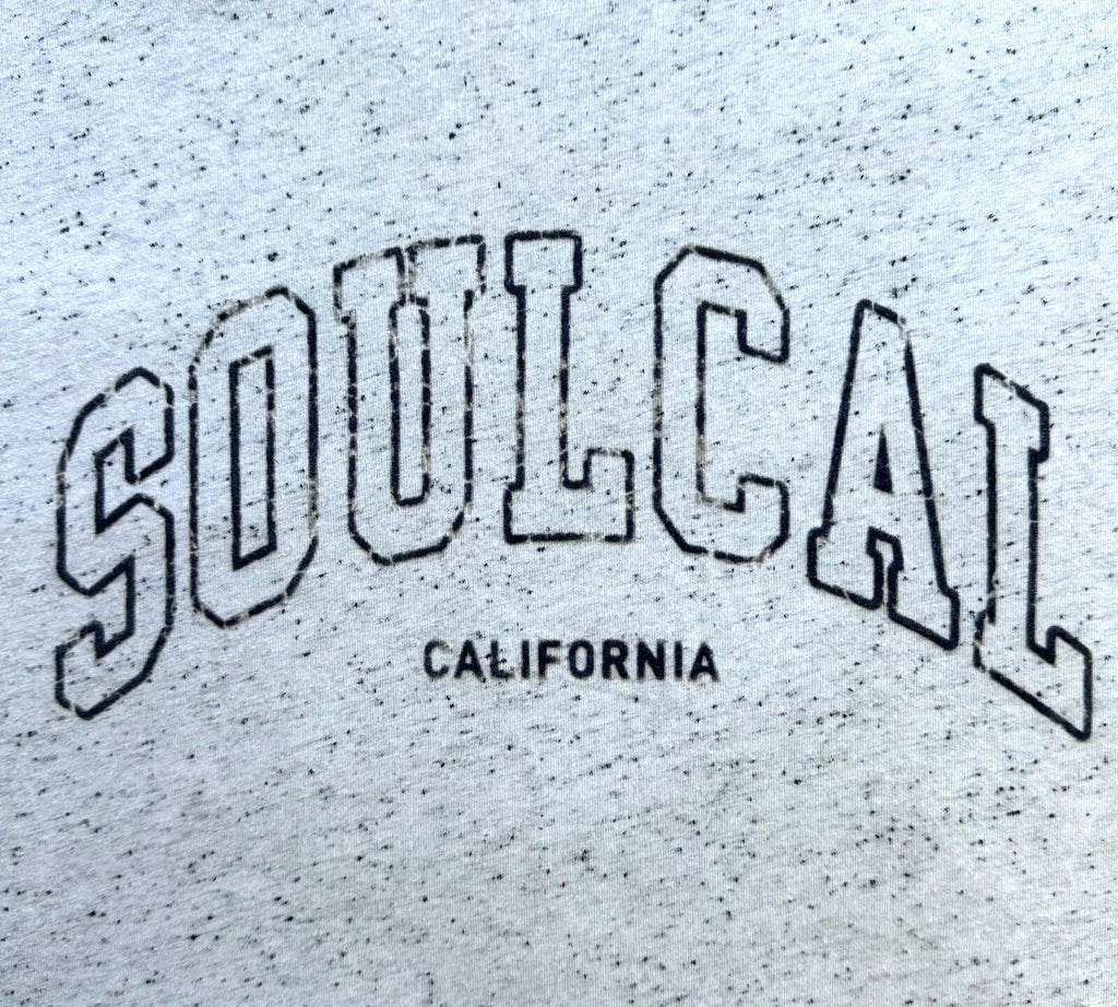 Soulcal T-Shirt Men's UK Size XL Grey Short Sleeve Graphic Print Crew Neck