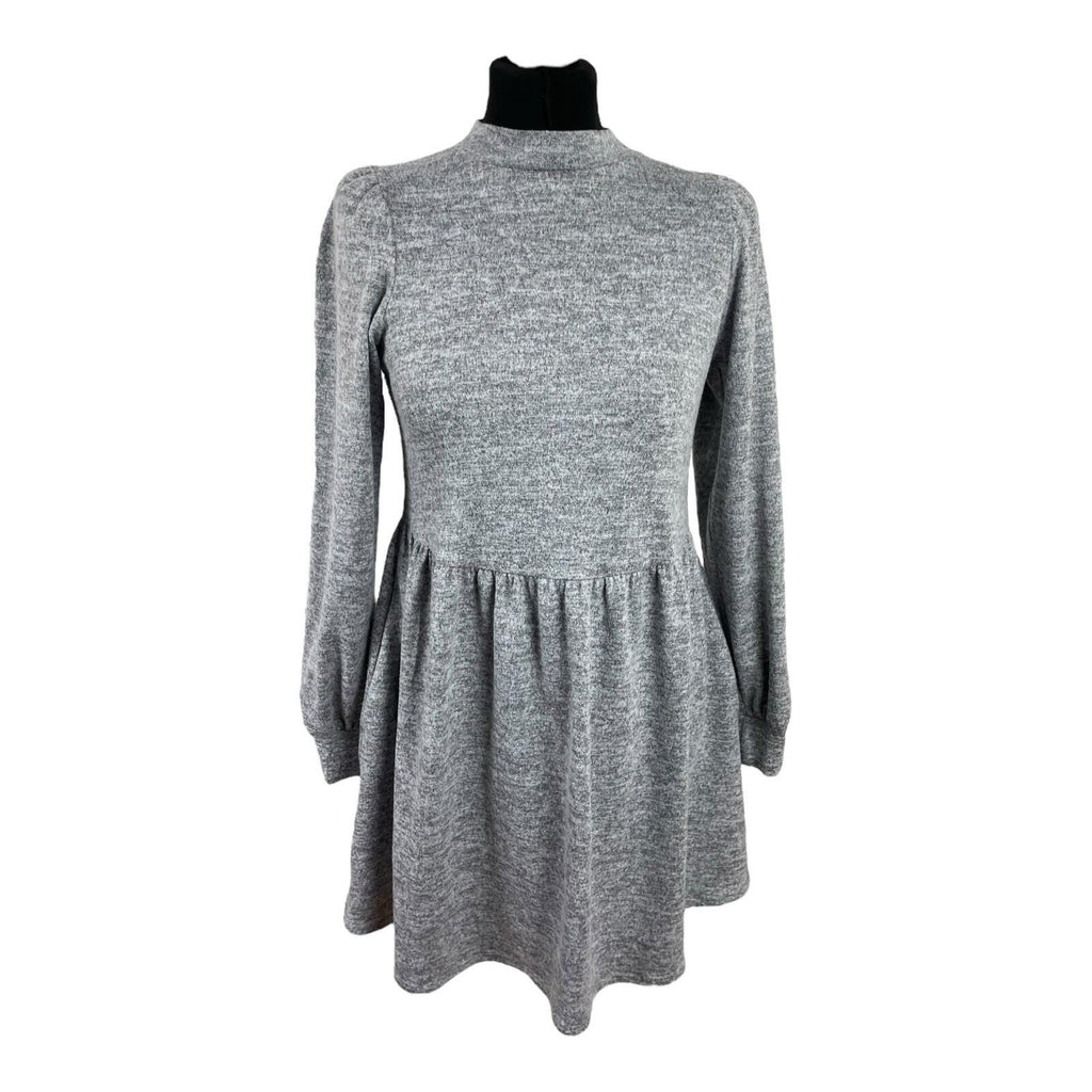 New Look Grey Mini Dress High Neck Long Sleeve Women’s UK Size 8
