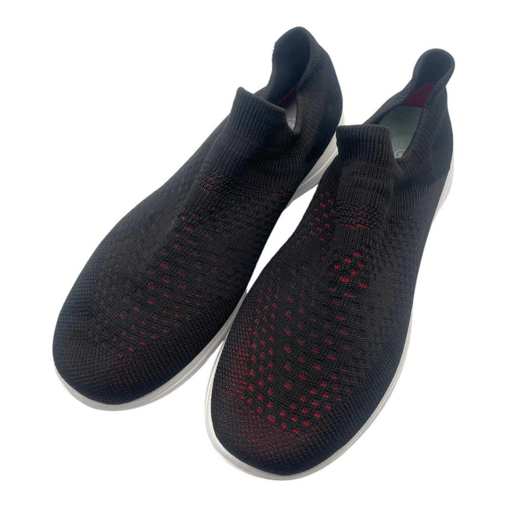 Slip On Walking Shoes Black & Red Non Slip Men’s UK Size 11 EU 46