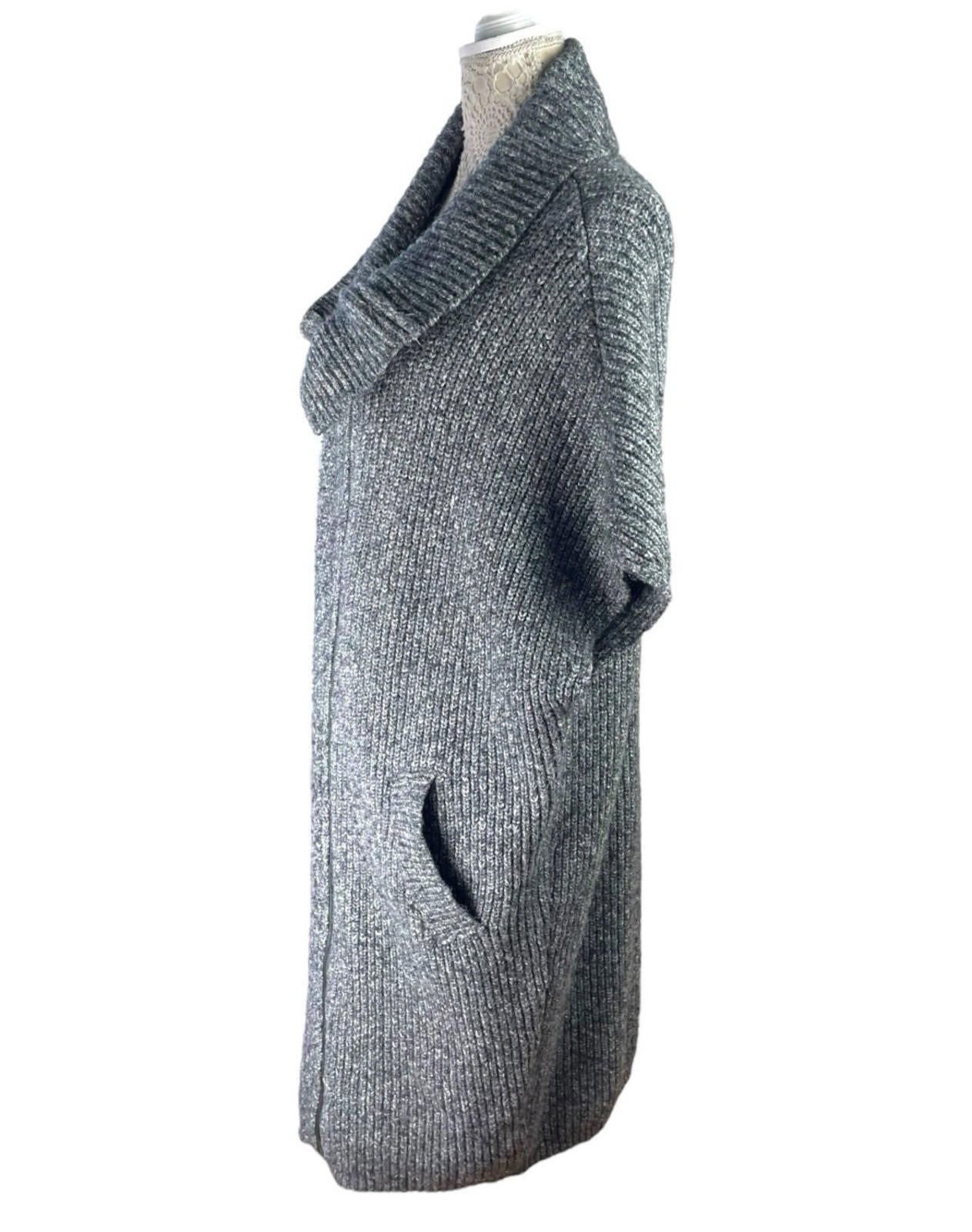 TU Mystery Jane Grey Sleeveless Cardigan Ribbed Women’s UK Size M