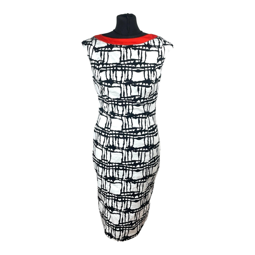 TU Gok Wan Party Dress Women’s UK Size 12 Knee Length Midi Black White