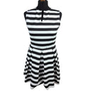I-X London Striped Dress Women’s UK Size 12 Fit & Flare Sleeveless Pleated Skirt