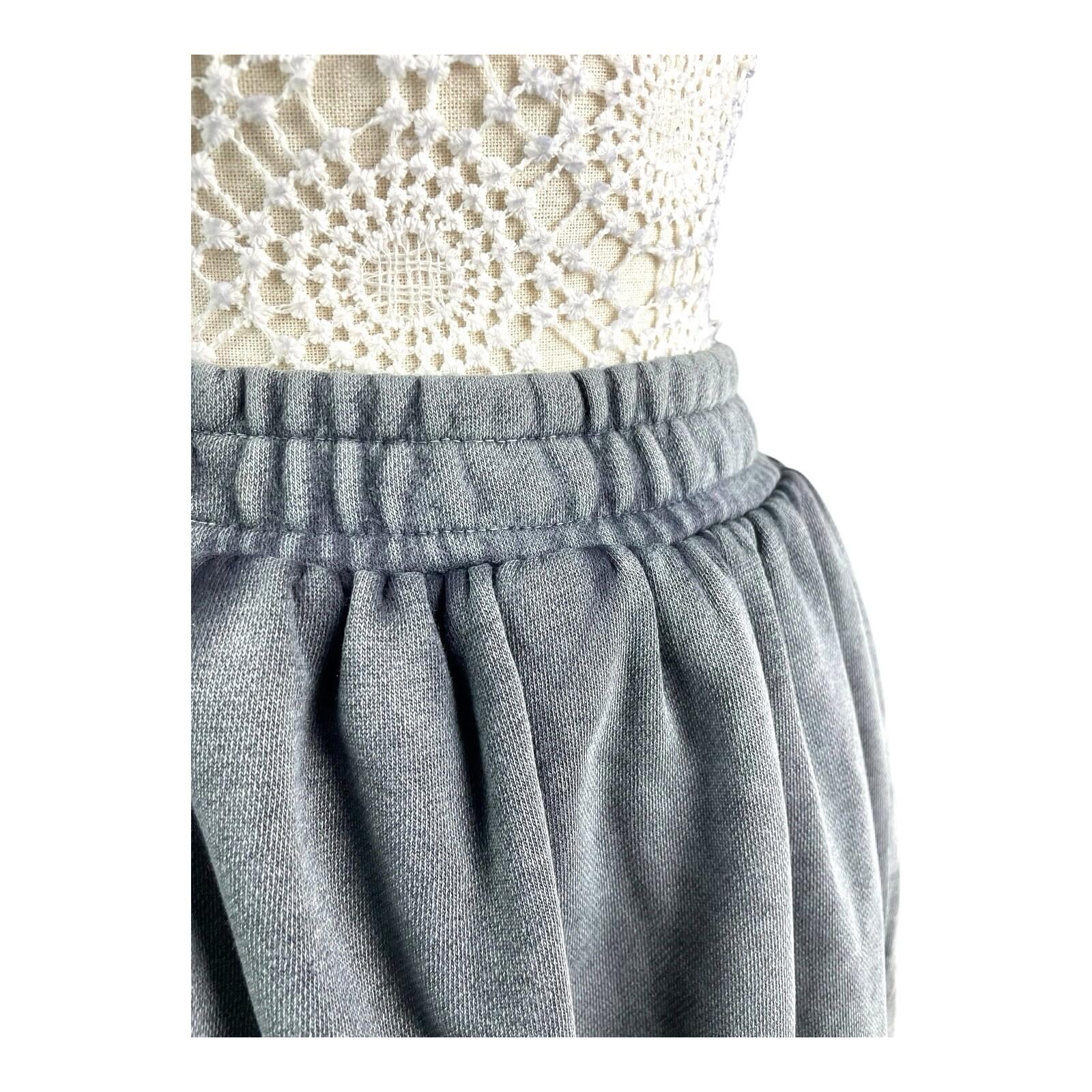Manor Grey Bubble Hem Jersey Mini Skirt High Waist Women’s UK Size S