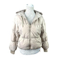 Divided Griege Puffer Jacket Mid Length Hooded Women’s UK Size XXS