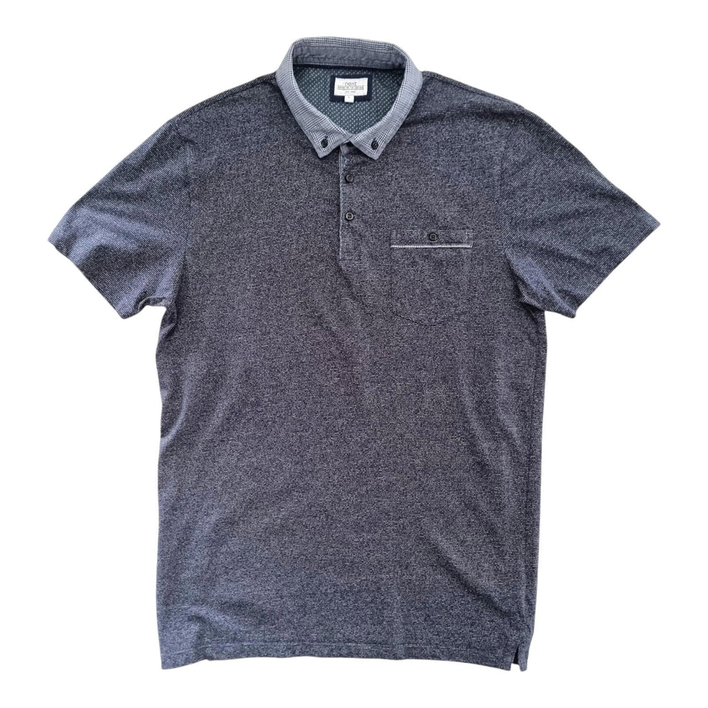 Next Polo Shirt Blue Smart Casual Pocket Men's UK Size Large L