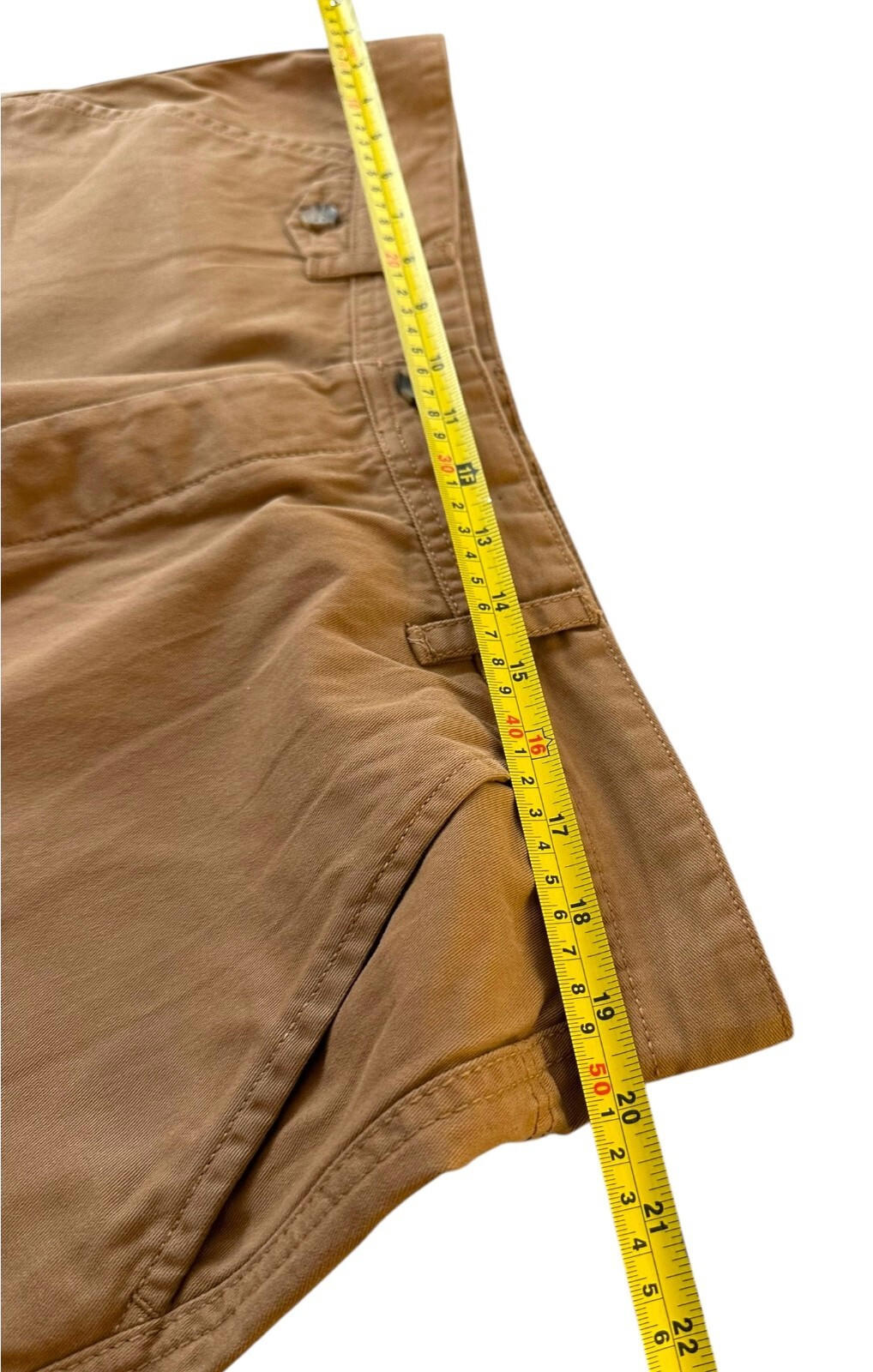 Kangol Chino Shorts Men's UK Size 2XL Brown Button Front Casual 100% Cotton W40