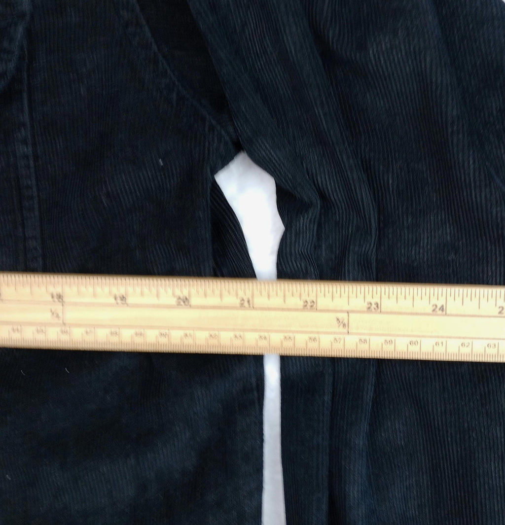 Manhatten Countrystore Corduroy Shirt Men's UK Size M Long Sleeve Black Pockets