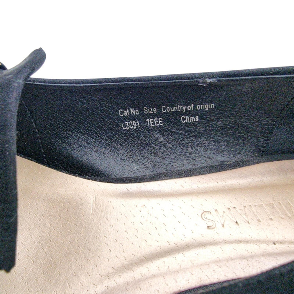 JD Williams Black Suedette Block Heel Court Shoes Wide Fit Women's UK Size 7 EEE