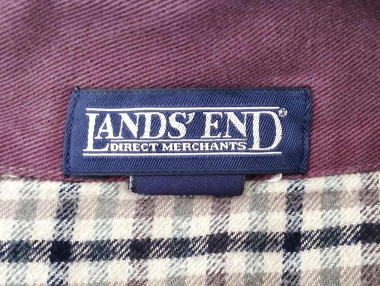 Land's End 1/4 Zip Burgundy Sweatshirt Men's Size XL Jumper 100% Cotton