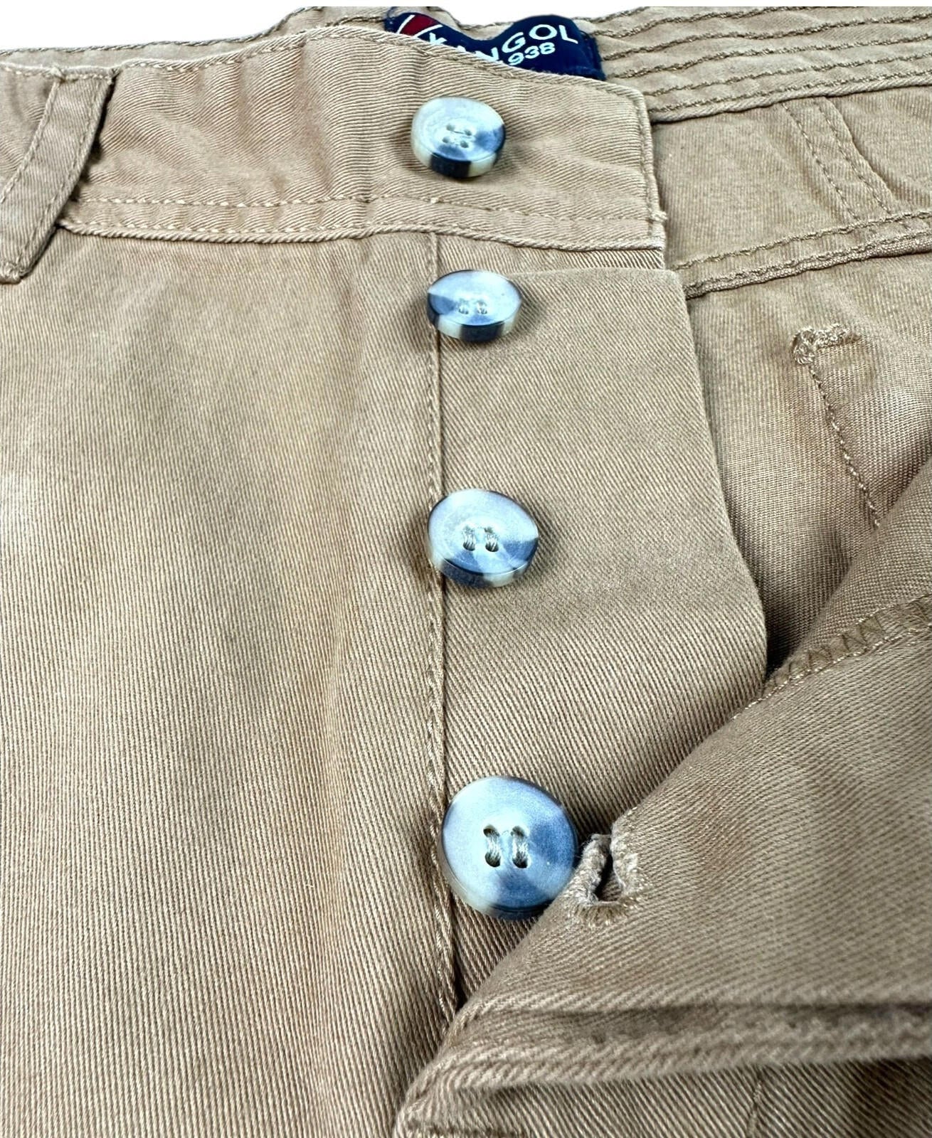Kangol Chino Shorts Men's UK Size 2XL Brown Button Front Casual 100% Cotton W40