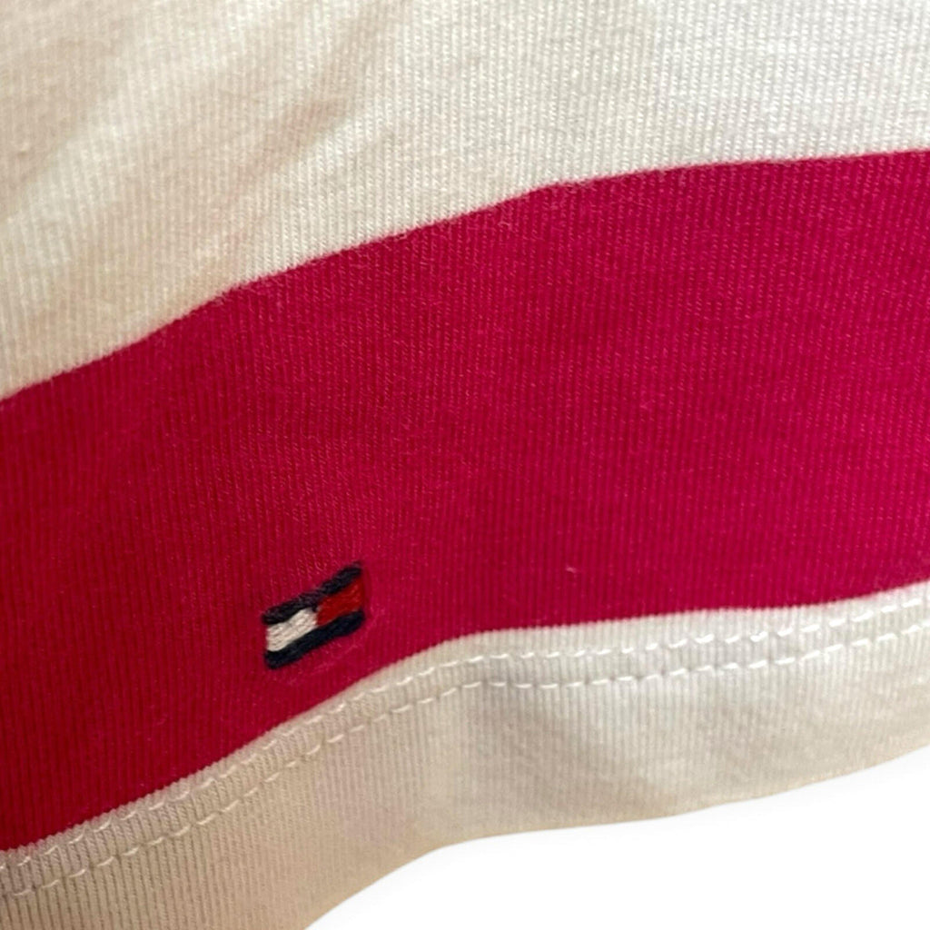Tommy Hilfiger T-Shirt Dress Women’s UK Size M Striped Knee Length Pink